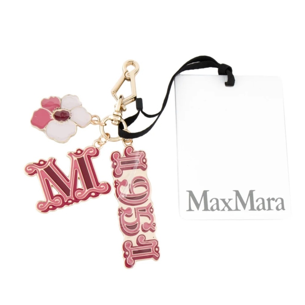 MaxMara Pink and White Key & Card Holder